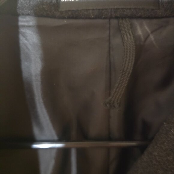 London fog men's double breasted gray wool coat / trench - est size 44 - Picture 5 of 5